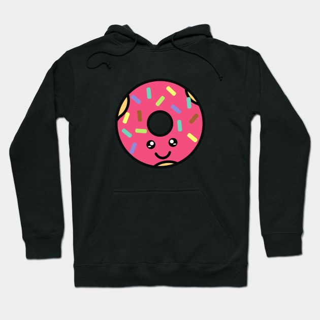 Kawaii Donut Pattern Hoodie by latheandquill